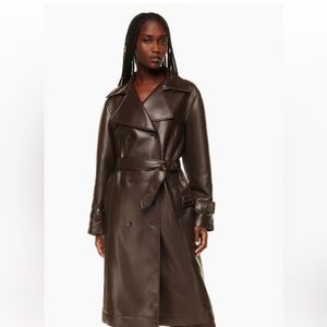 NEW Aritzia Babaton Didion Trench - Vegan Leather